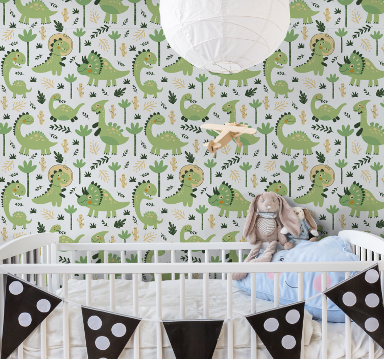 Dinosaurussen kinderkamer thema dino behang - TenStickers