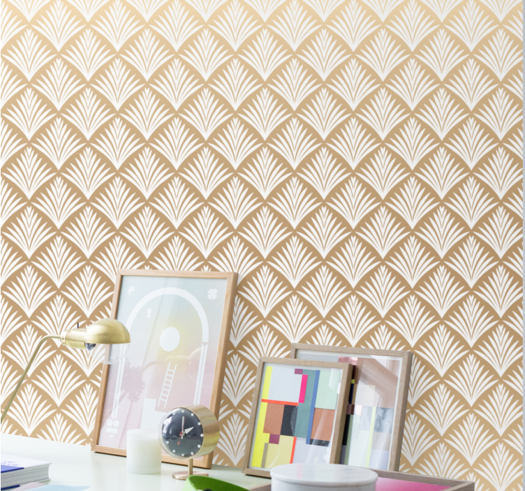 Elegant gebogen detail sierlijk behang - TenStickers