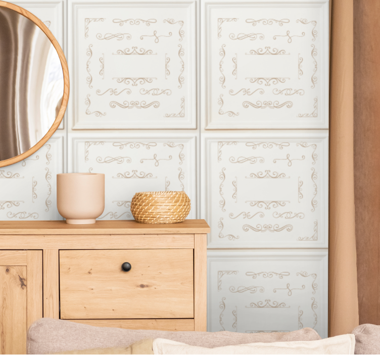 Elegant sierlijk ontwerp tegels behang - TenStickers