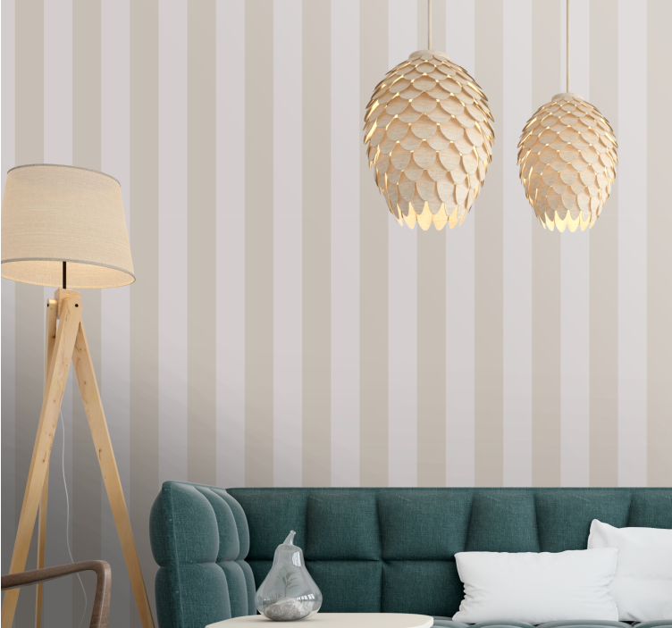 Elegante beige tinten behang verticale strepen - TenStickers