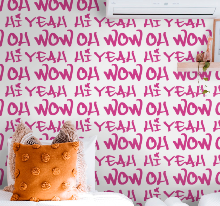 Expressief zinsontwerp behang letters - TenStickers