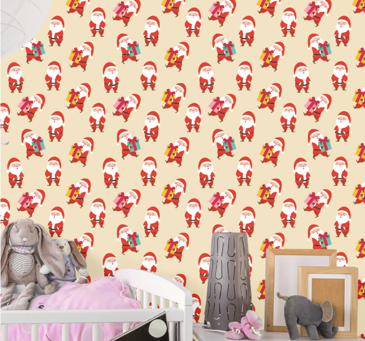 Feestelijke karakters behang kerst - TenStickers