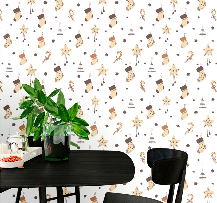 Feestelijke vakantiebeelden behang kerst - TenStickers