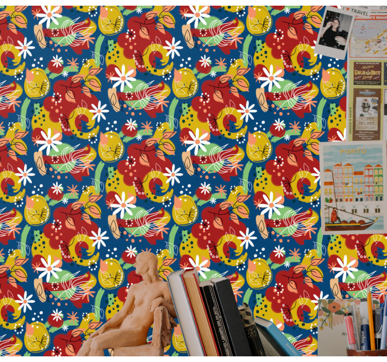 Fruitige plons abstract behang - TenStickers