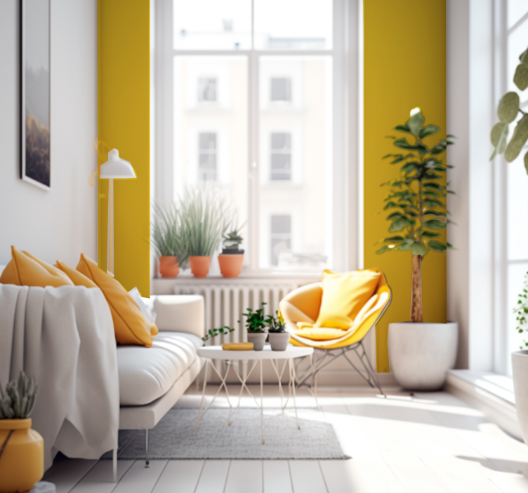 Geel behang - Voeg energie toe aan je kamer! - TenStickers