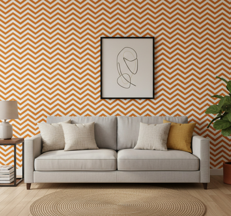 Geometrisch behang chevron motief charme - TenStickers