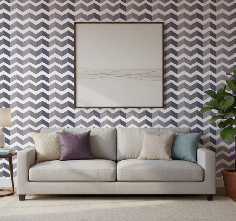 Geometrisch behang chevron stijl arrangement - TenStickers