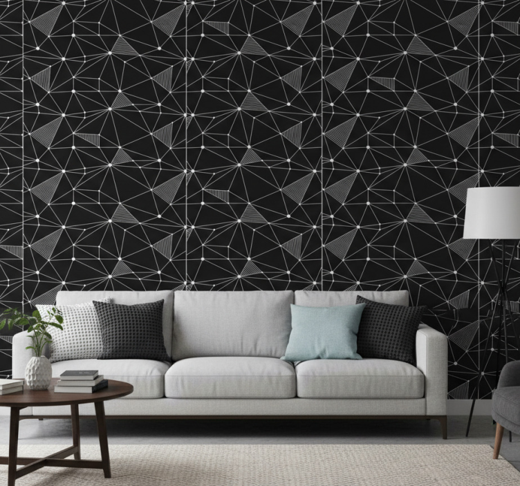 Geometrisch behang dappere geometrische vormen - TenStickers