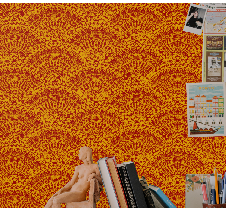 Geometrische boogpatronen geometrisch behang - TenStickers