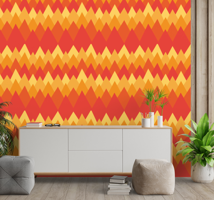 Geometrische chevron geometrisch behang - TenStickers