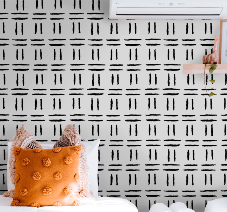 Geometrische lijnconfiguratie behang Scandinavië - TenStickers