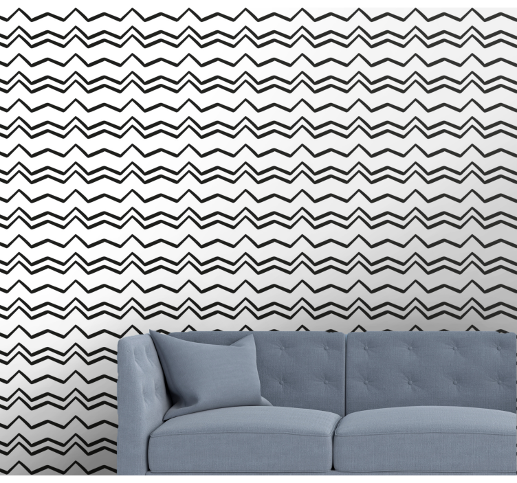 Geometrische zigzag geometrisch behang - TenStickers