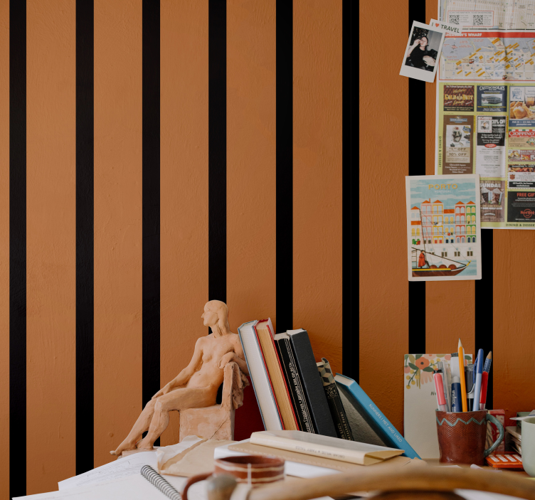 Gestreept ontwerp strepen behang - TenStickers