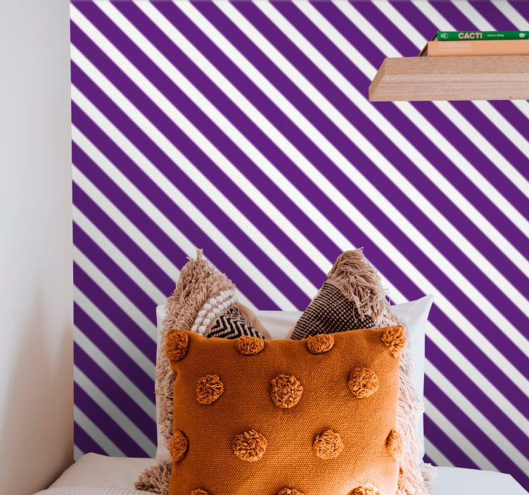 Gestreepte sfeer behang strepen horizontaal - TenStickers