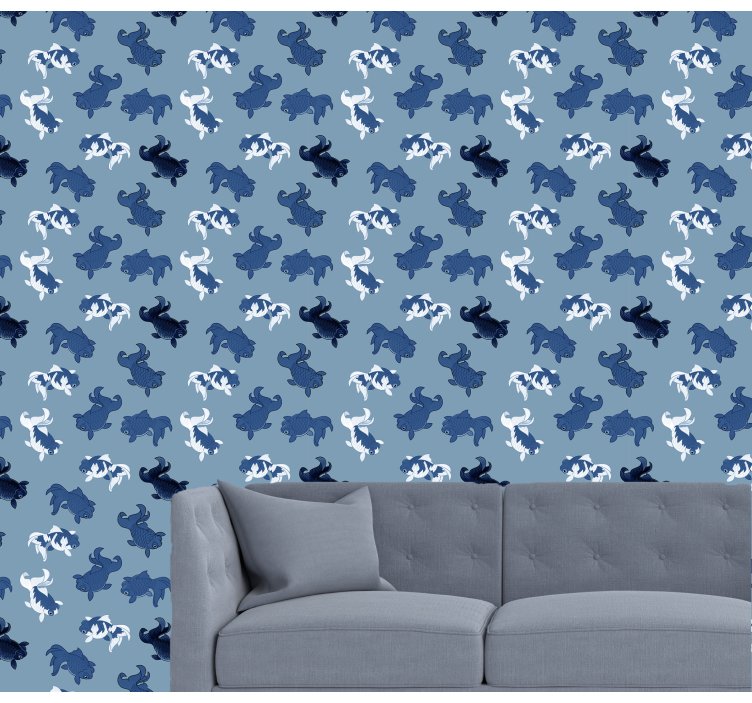 Grillige hoektanden behang honden - TenStickers