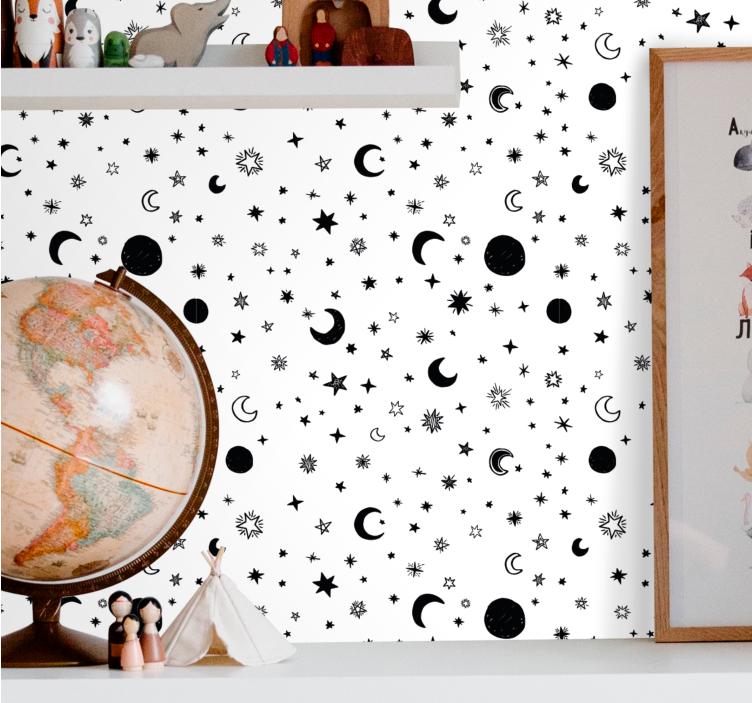 Hemelse nachthemel sterren behang - TenStickers