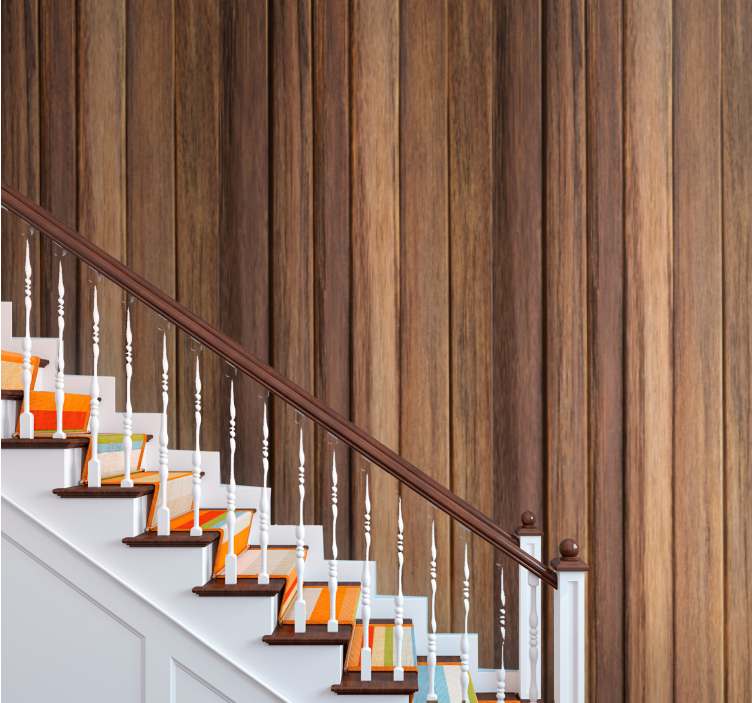 Houten plankpanelen hout behang - TenStickers