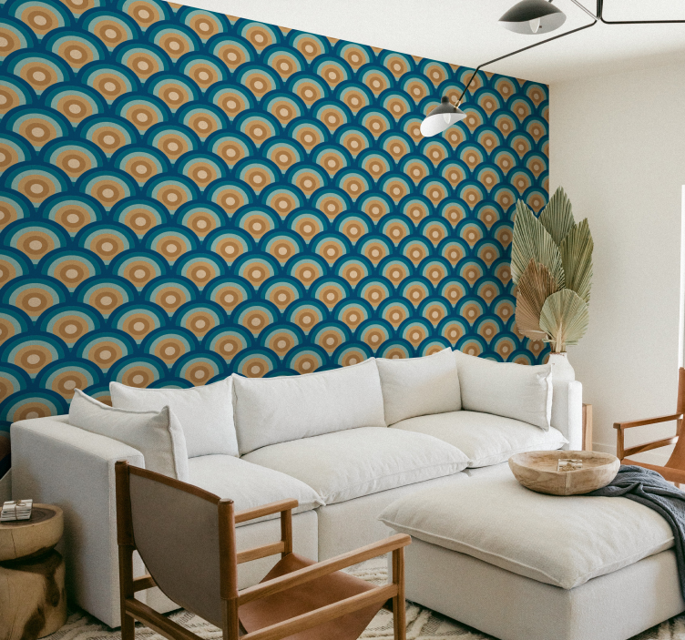 Jaren 60 cirkel vintage behang - TenStickers