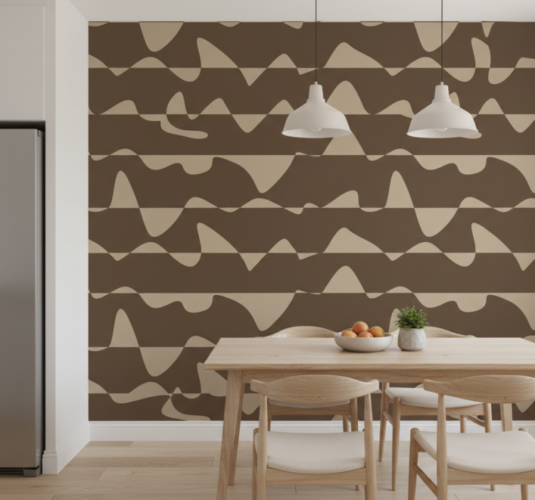 Keuken behang abstract bruin - TenStickers