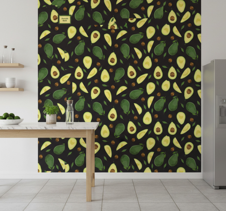 Keuken behang avocado motief - TenStickers