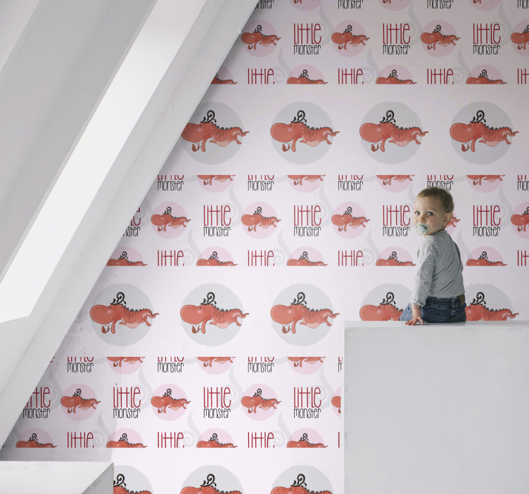 Klein monsterontwerp dieren behang - TenStickers