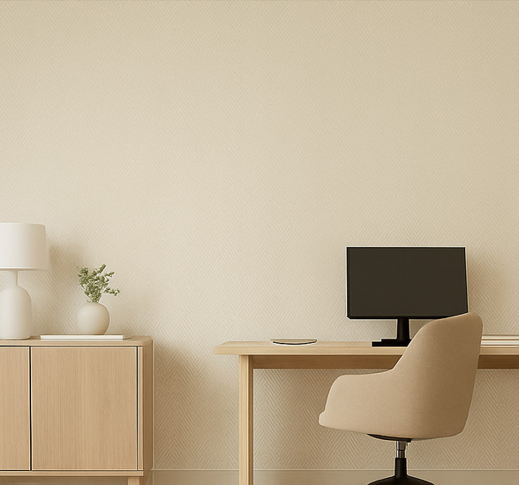 Linnen stofpatroon behangbedrijf - TenStickers