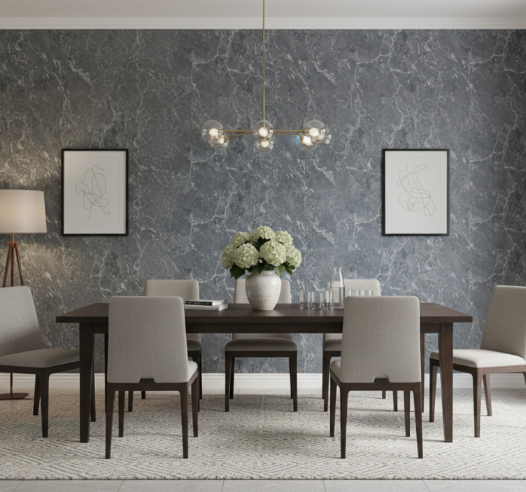 Marmeren behang modern grijs marmer - TenStickers