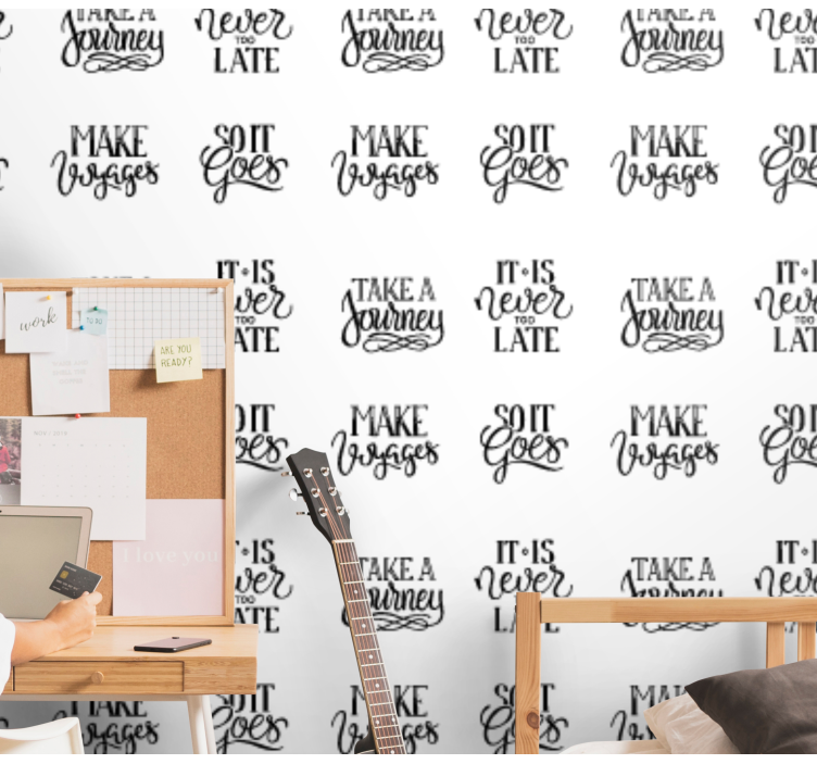 Motiverende citaten behang letters - TenStickers