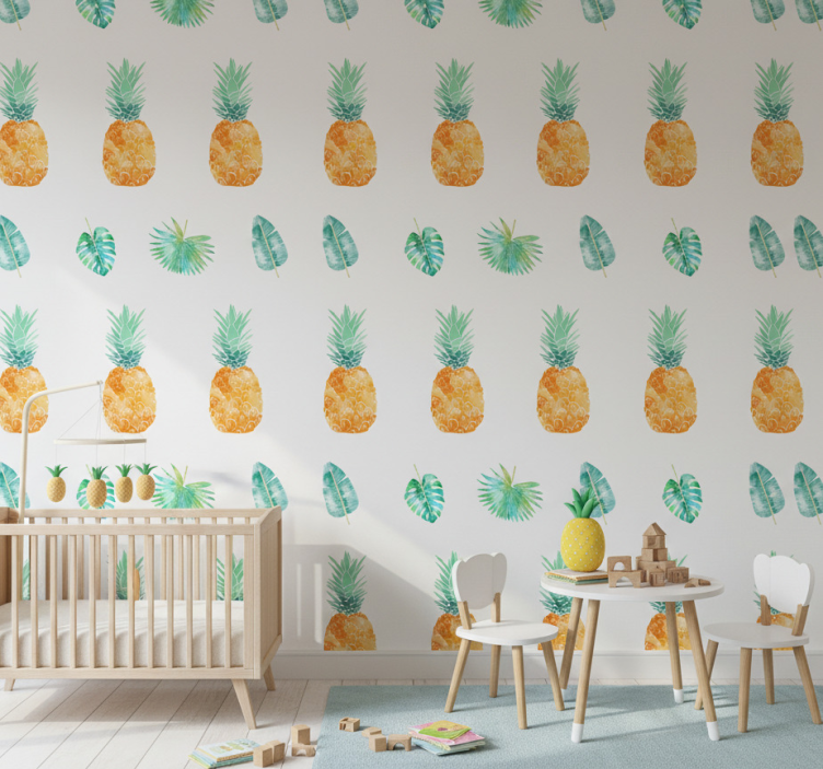 Natuur behang ananas concept - TenStickers