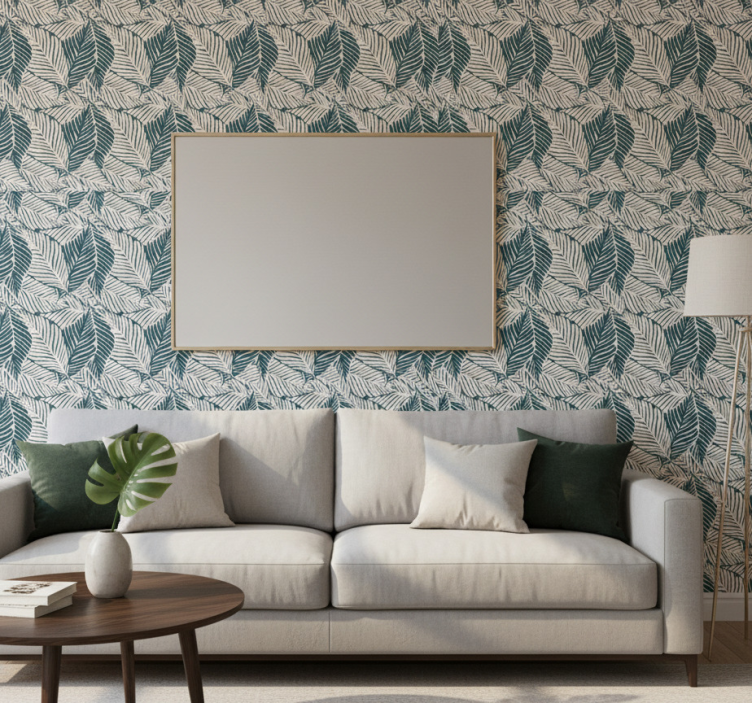 Natuur behang weelderige bladvormen - TenStickers