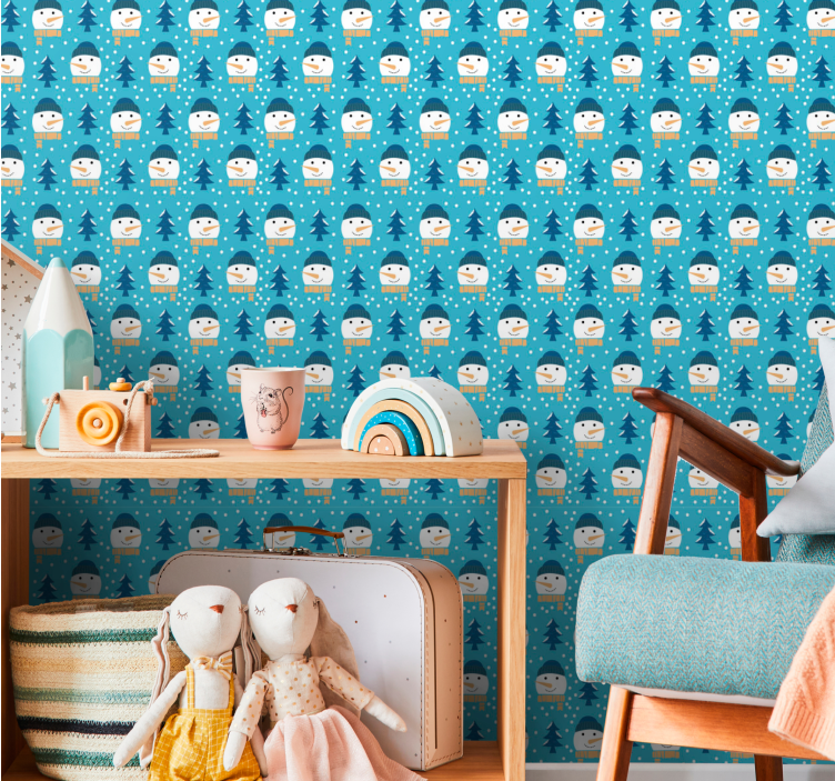 Noords sneeuwlandschap behang Scandinavië - TenStickers