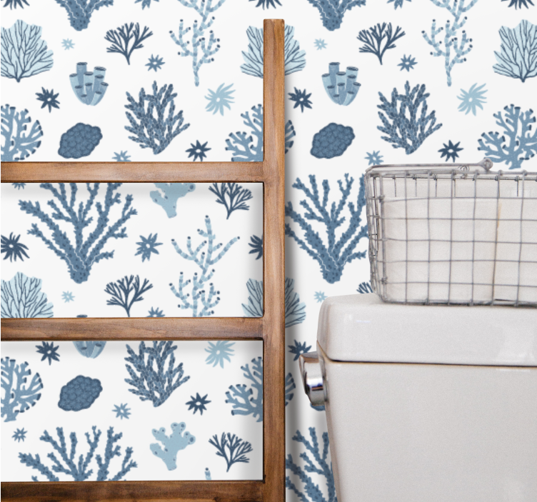 Oceanische florapatronen natuur behang - TenStickers