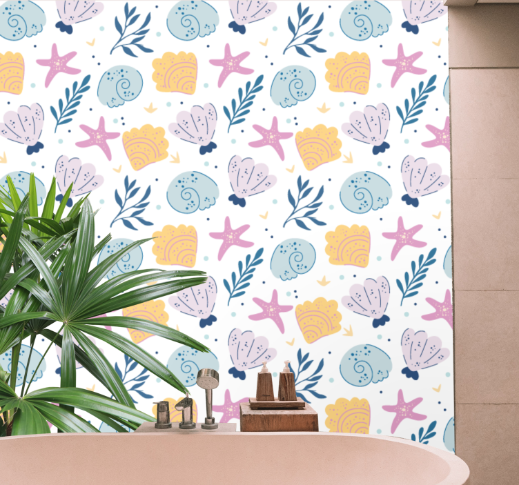 Onderwater zee-elementen natuur behang - TenStickers