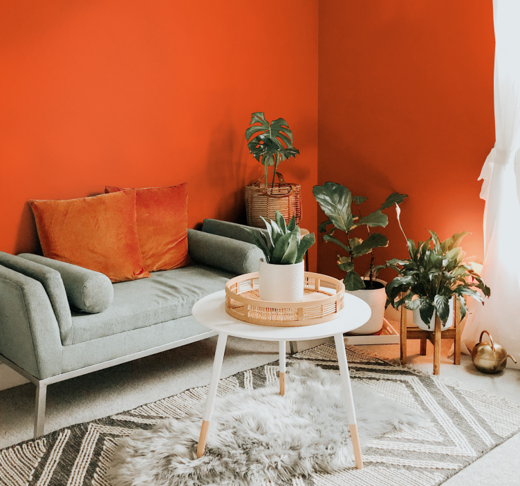 Oranje behang - Warm en energiek vliesbehang! - TenStickers