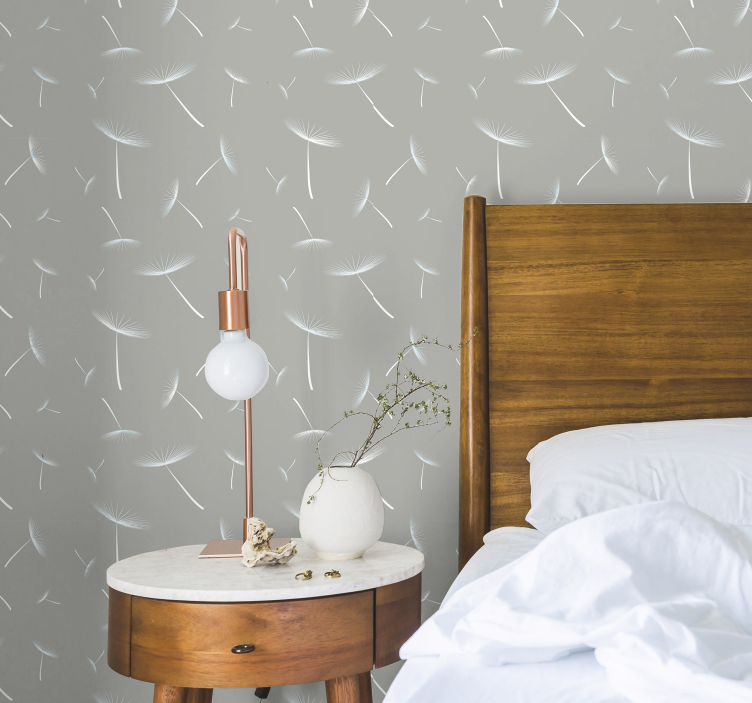 Paardenbloem patroon behang bladeren - TenStickers