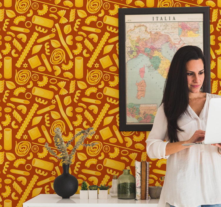 Pastapatronen sierlijk behang - TenStickers