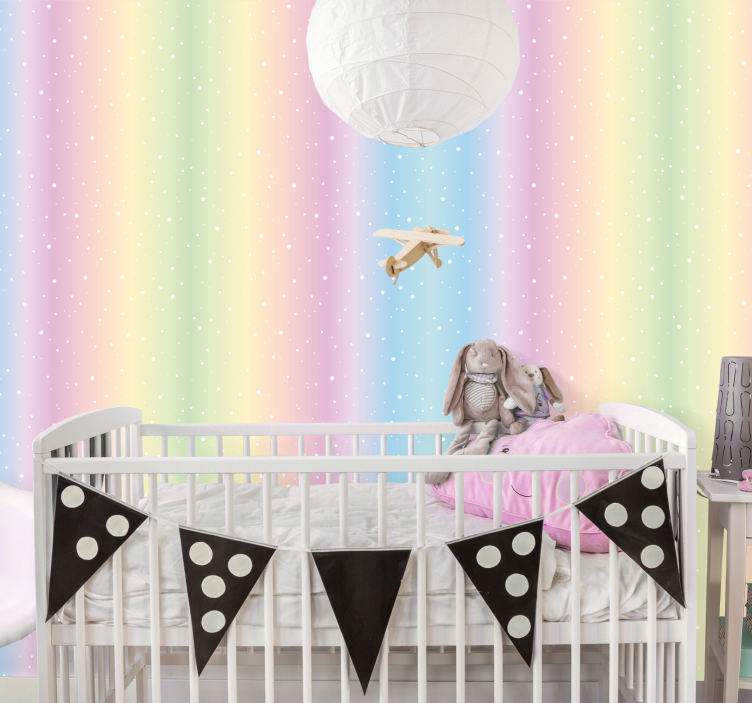 Pastelkleurig sterrenverloop sterren behang - TenStickers