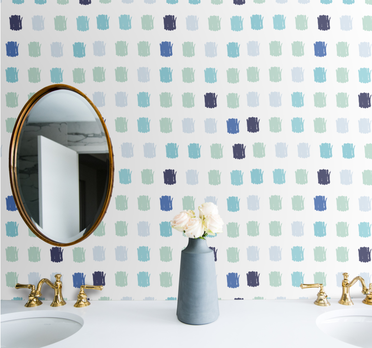 Penseelstreek stippling stippen behang - TenStickers