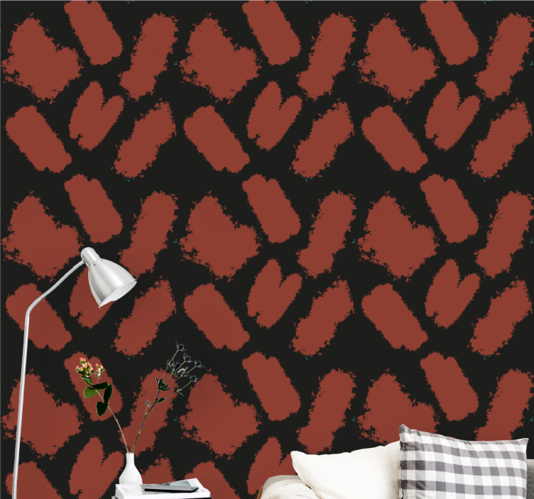 Penseelstreek textuur geometrisch behang - TenStickers