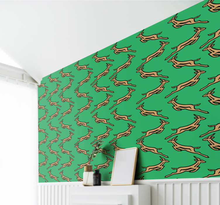 Rennende gazellen dieren behang - TenStickers