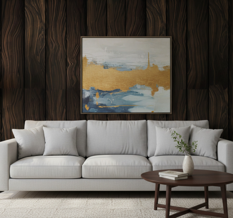 Sierlijk behang houten plaat sticker - TenStickers