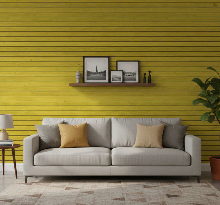 Sierlijk behang houten verlichtend - TenStickers