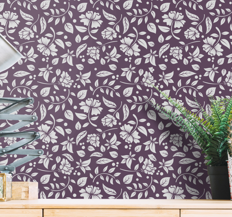 Sierlijk bloesemthema behang bloemen - TenStickers