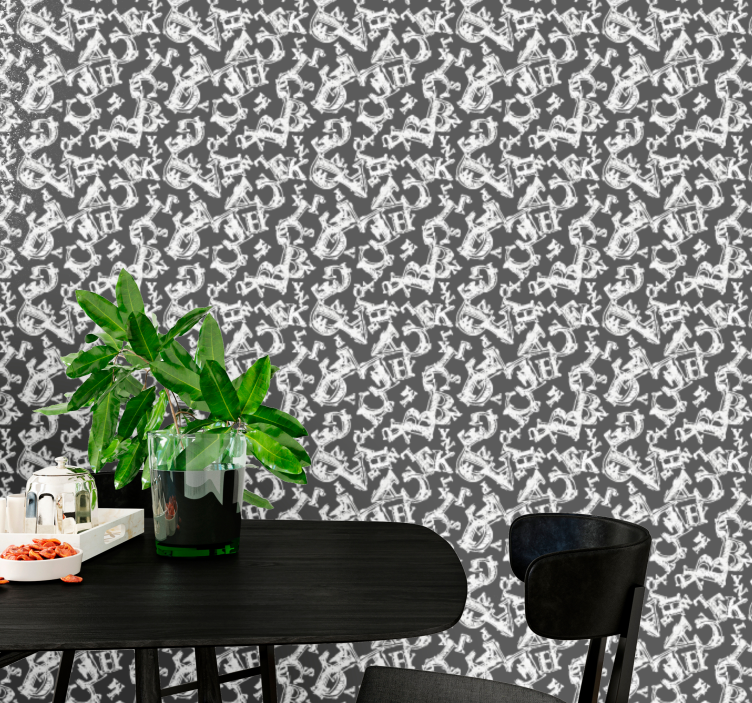 Sierlijke ankerherhalingen sierlijk behang - TenStickers