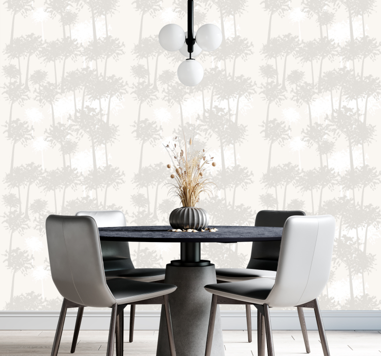 Silhouet bos bomen behang - TenStickers