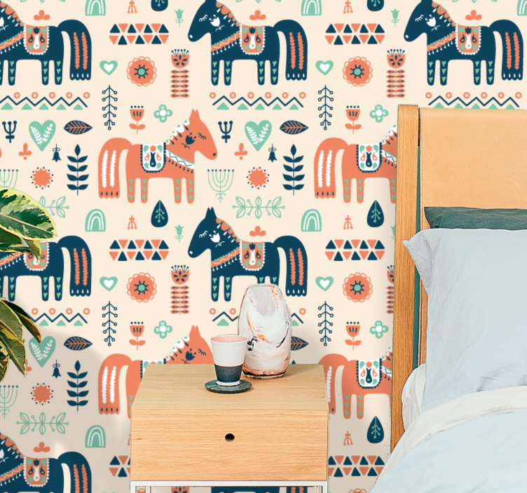 Scandinavische dieren behang - TenStickers