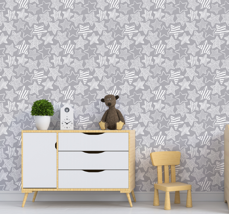 Ster behang witte ster - TenStickers