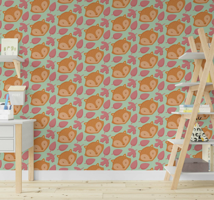 Speels vispatroon dieren behang - TenStickers