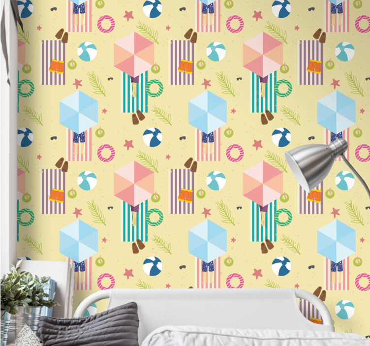 Speelse seizoenselementen behang kerst - TenStickers