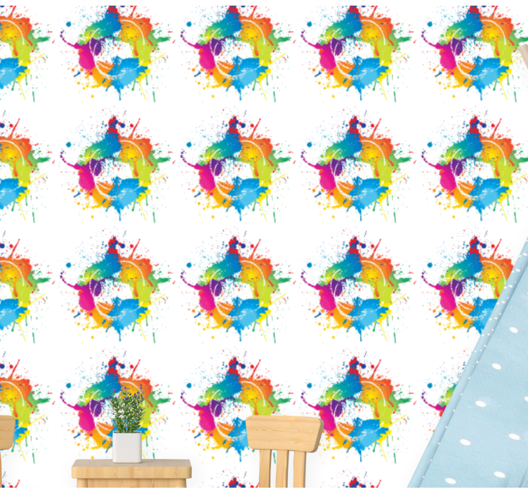 Spettert verfeffect behang kunst - TenStickers